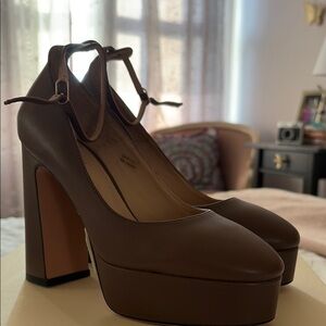 Brown Lola Cruz Platform Heels
